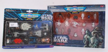 STAR WARS: 2x Star Wars Micro Machines gift sets by Galoob - ' Trilogy Select Set ' and ' Droids '