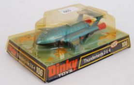 DINKY THUNDERBIRDS: An original rare Dinky Toys 106 Thunderbirds 2 & 4 diecast model.