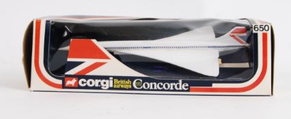 CORGI; An original vintage Corgi Toys diecast model 650 Concorde. Within the original box.