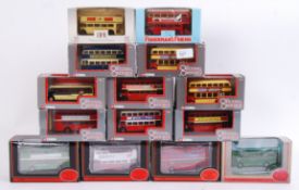 DIECAST BUSES: A large collection of 14x assorted diecast model buses to include Corgi Original