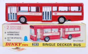 DINKY: An original vintage Dinky Toys 283 Single Decker Bus. Great unused mint condition.