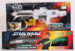 STAR WARS: Two Kenner Star Wars ' Electronic ' weapons - Blaster Rifle and Luke Skywalker