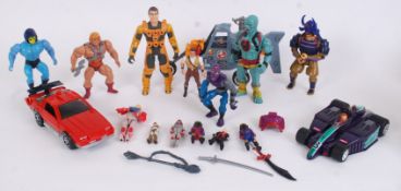 1980's TOYS: A good collection of assorted retro vintage 1980's action figures and toys to include