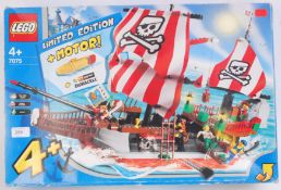 LEGO: A Lego 7075 ' Captain Redbeard's Pirate Ship ' set, within the original box.
