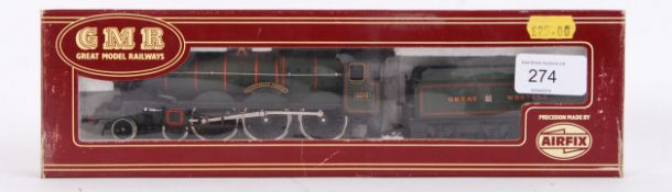 AIRFIX: An original Airfix 00 gauge railway trainset locomotive 54124-2 Caerphilly Castle,