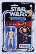 STAR WARS 12 BACK C3PO: An original vintage Star Wars 12 back carded action figure of C3PO.