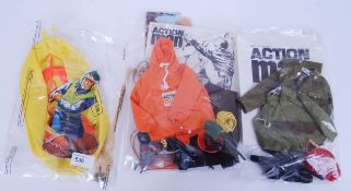 ACTION MAN: A collection of 3x original vintage 1960's / 1970's Palitoy Action Man outfits.