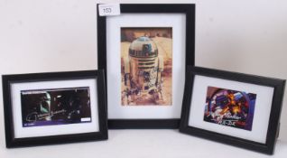 STAR WARS AUTOGRAPHS: A collection of Star Wars movie related autographed pieces to include;