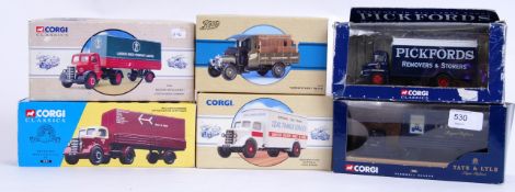 CORGI: A collection of 6x boxed diecast Corgi diecast model advertising hauliers and trucks etc to