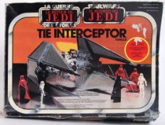 STAR WARS: A vintage original trilogy Star Wars Tie Interceptor spaceship vehicle.