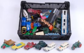 DIECAST: A collection of assorted loose vintage diecast model cars to include Corgi, Dinky,
