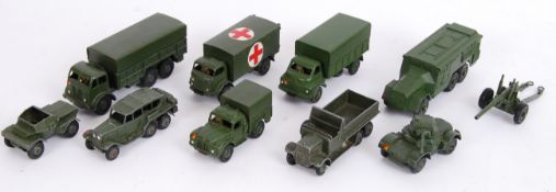 DINKY: A good collection of vintage Dinky diecast military models - most near mint,