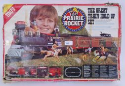 TIMPO PRAIRIE ROCKET: An original vintage Timpo Prairie Express ' Great Train Hold Up Set '.