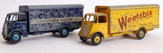 DINKY GUY VANS: Two original vintage Dinky diecast Guy model vans.