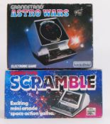 GRANDSTAND; Two vintage Electronic Grandstand boxed games - Astro Wars and Scramble.