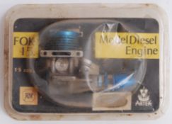 FOK 15 ENGINE; An original vintage FOK 15. 1.5ccm model aircraft diesel engine by Artex.