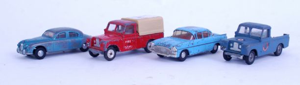 SPOT ON: A collection of 4x original vintage 1:42 scale Spot On diecast model cars to include 2x