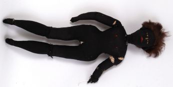 DOLL; An unusual mid-20th century Voodoo style black doll. Very unusual.