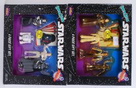 STAR WARS BEND EMS: Two original vintage Star Wars Justoys ' Bend 'Ems ' action figure gift sets -