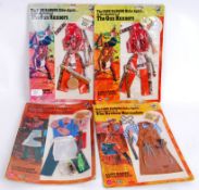 MARX THE LONE RANGER: A collection of 4x vintage Marx Lone Ranger series carded action figure