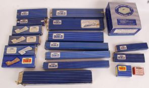 HORNBY DUBLO: A LARGE collection of vintage Hornby Dublo railway trainset three rail tinplate track