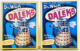 DOCTOR WHO: Two Marx / Dapol reissue limited edition battery operated Daleks.