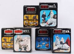 STAR WARS VINTAGE: A collection of 3x vintage Star Wars Palitoy & Kenner action figure vehicles /