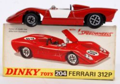 DINKY: An original vintage Dinky Toys 204 diecast model Ferrari 312P. Within the original box.