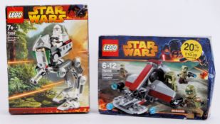 LEGO: Two Lego Star Wars boxed sets, the first being 7250 Clone Scout Walker (opened and built),