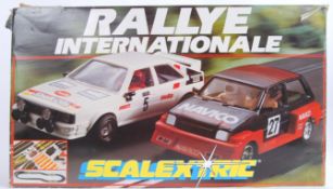 SCALEXTRIC; An original vintage Scalextric Rally Internationale racing set.