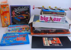 GAMES: A large collection of assorted vintage board games and other games to include;