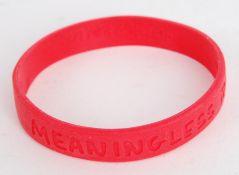 MEANINGLESS RUBBER BRACELET: Designed by Turner Prize nominated artist David Shrigley.