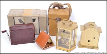 A vintage leather cased bakelite Megger