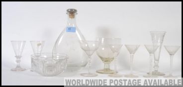 A collection of glasswares to include an