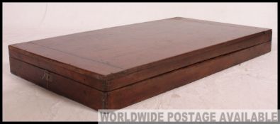 A Victorian large mahogany folding bagatelle games board.