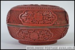 A 19th century Chinese cinnabar lacquer