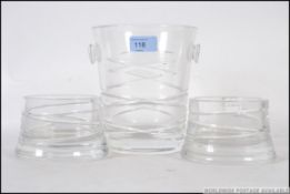 A Jasper Conran cut glass contemporary w