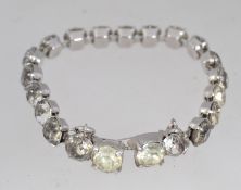 A vintage Eisenberg Ice paste set bracel
