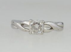 A contemporary 925 silver ring with celt