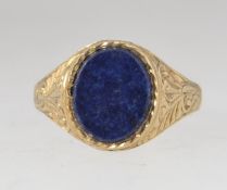 A hallmarked Birmingham 9ct gold and lap