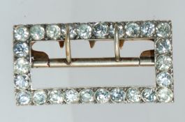 A Victorian buckle set with paste stones