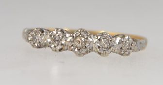 An 18ct gold and platinum vintage ladies