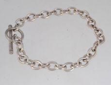A 925 silver belcher link chain bracele