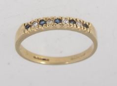 A hallmarked Birmingham 9ct gold half et