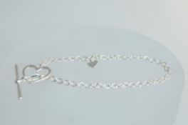 A 925 silver belcher link bracelet with