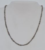A 925 oxidized silver bead neacklace wit