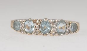 A vintage hallmarked London 9ct gold rin