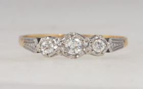 An 18ct gold and platinum vintage ladies
