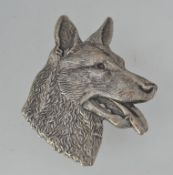 A vintage large white metal brooch pin i