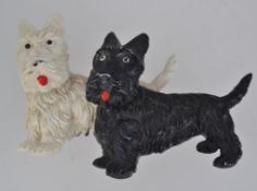 A vintage celluloid west highland terrie